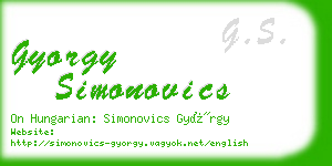 gyorgy simonovics business card
